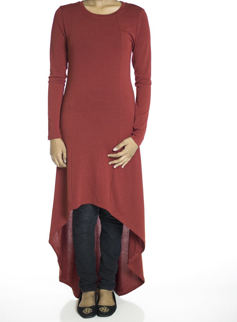 Marsala Hi-low dress Kabayare