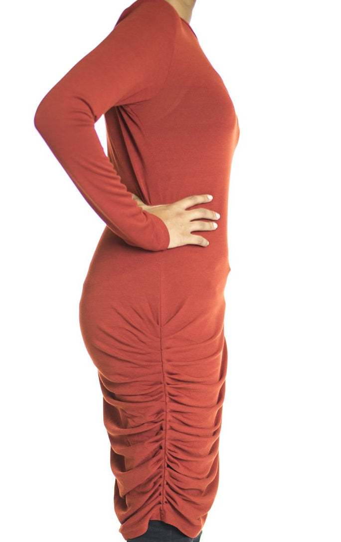 Marsala Twist Drape Top Kabayare
