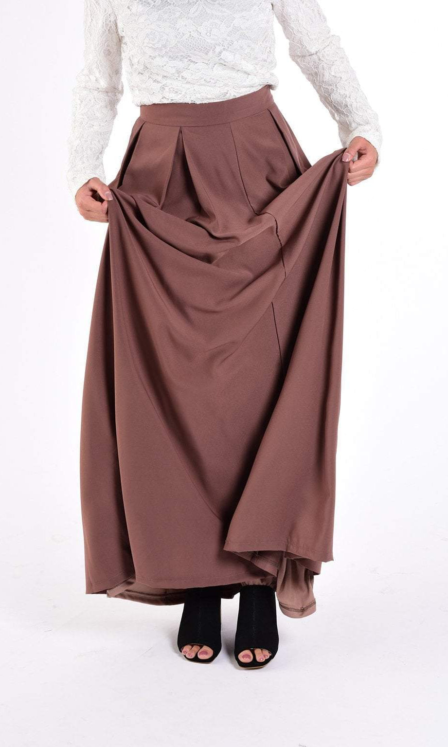 mauve Flare Maxi Skirt Kabayare