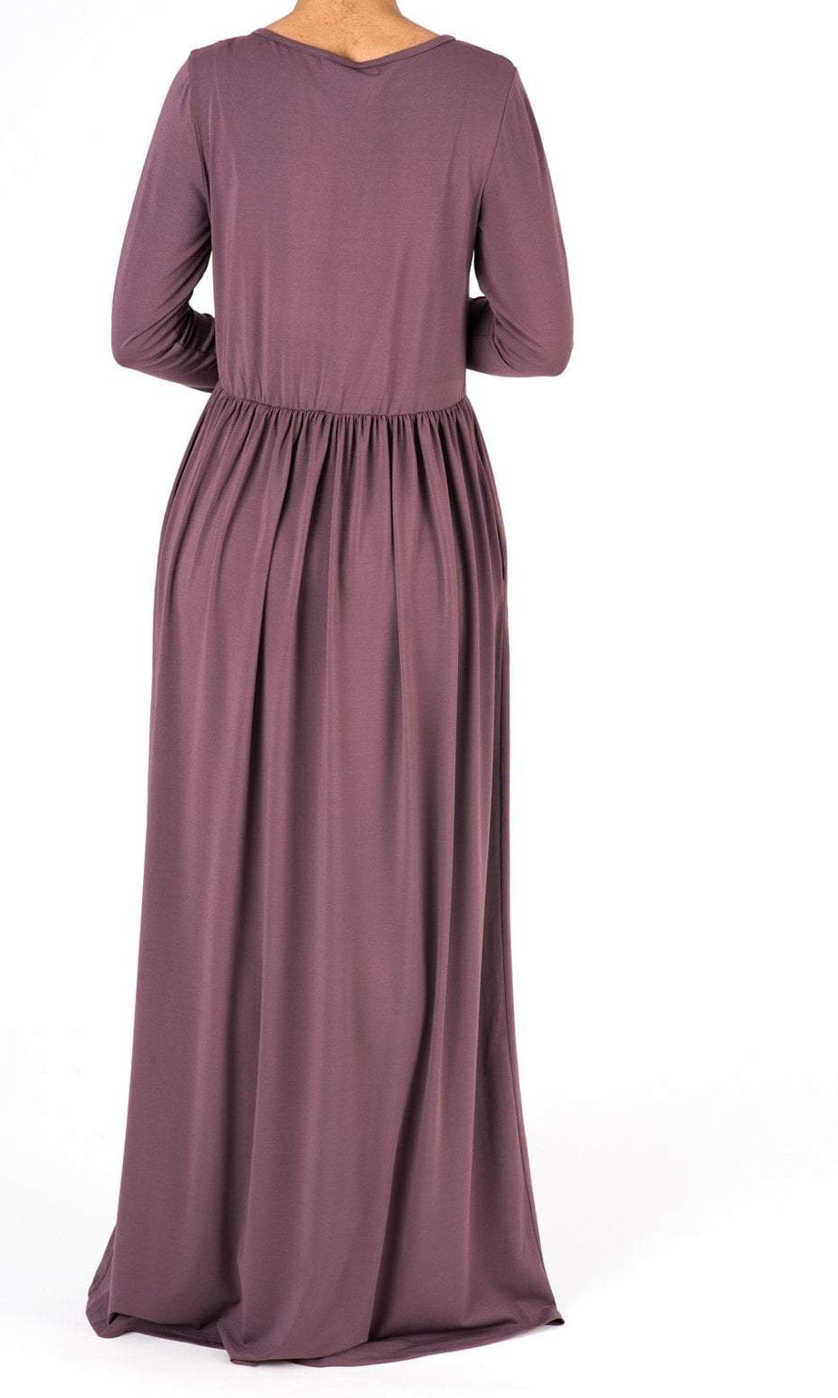 Mauve Floral Embroidery Dress Kabayare