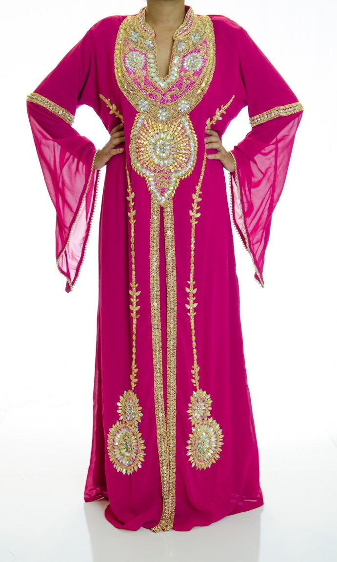Mellow Pink Khaleeji Dress Kabayare