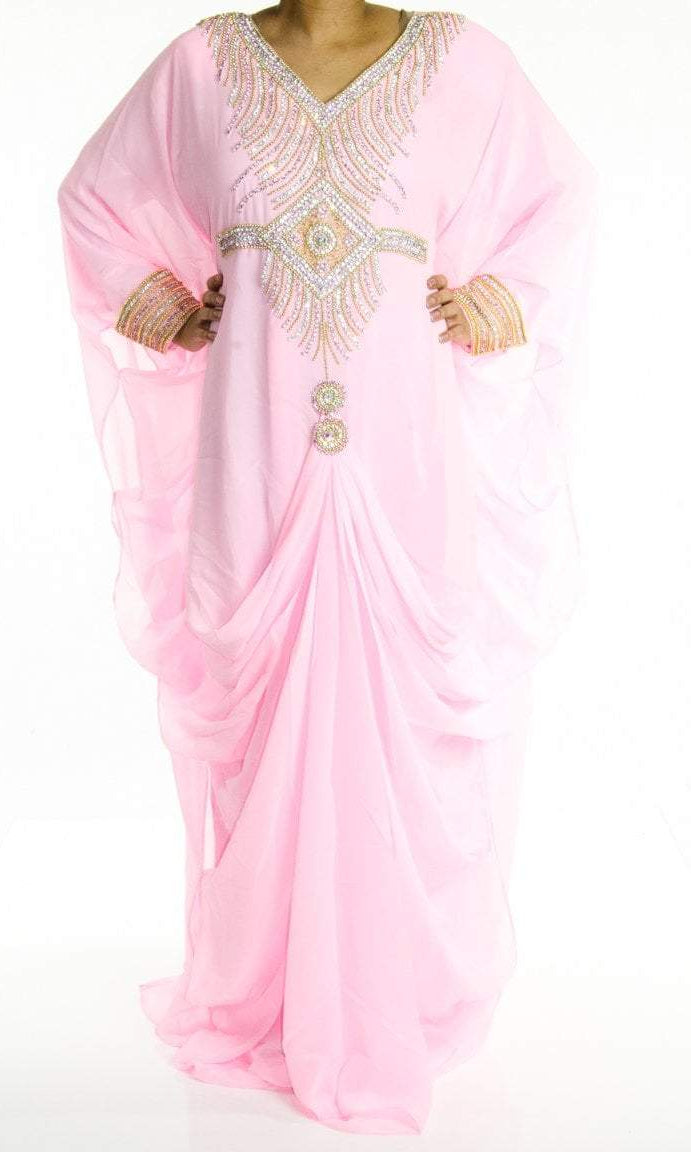 Mellow Pink Swarovski Kaftan Kabayare