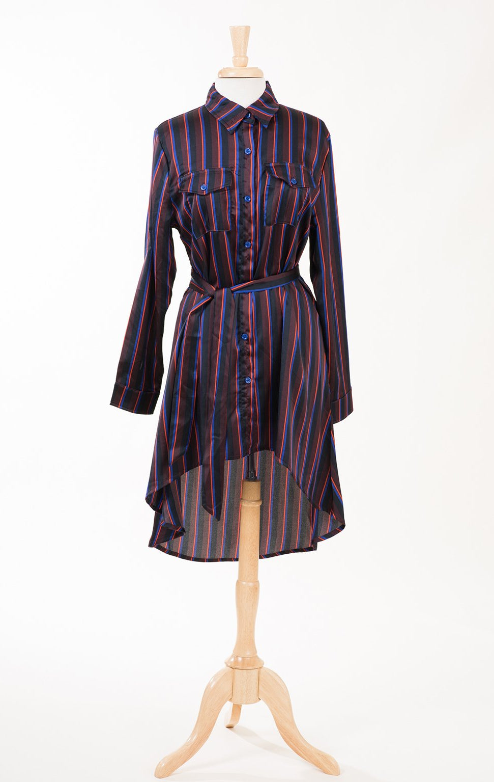 Midnight Striped High-Low Tunic Kabayare