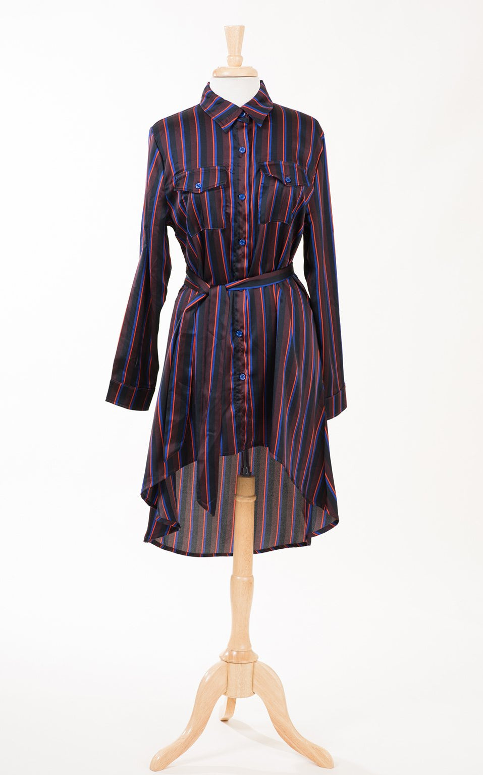Midnight Striped High-Low Tunic Kabayare