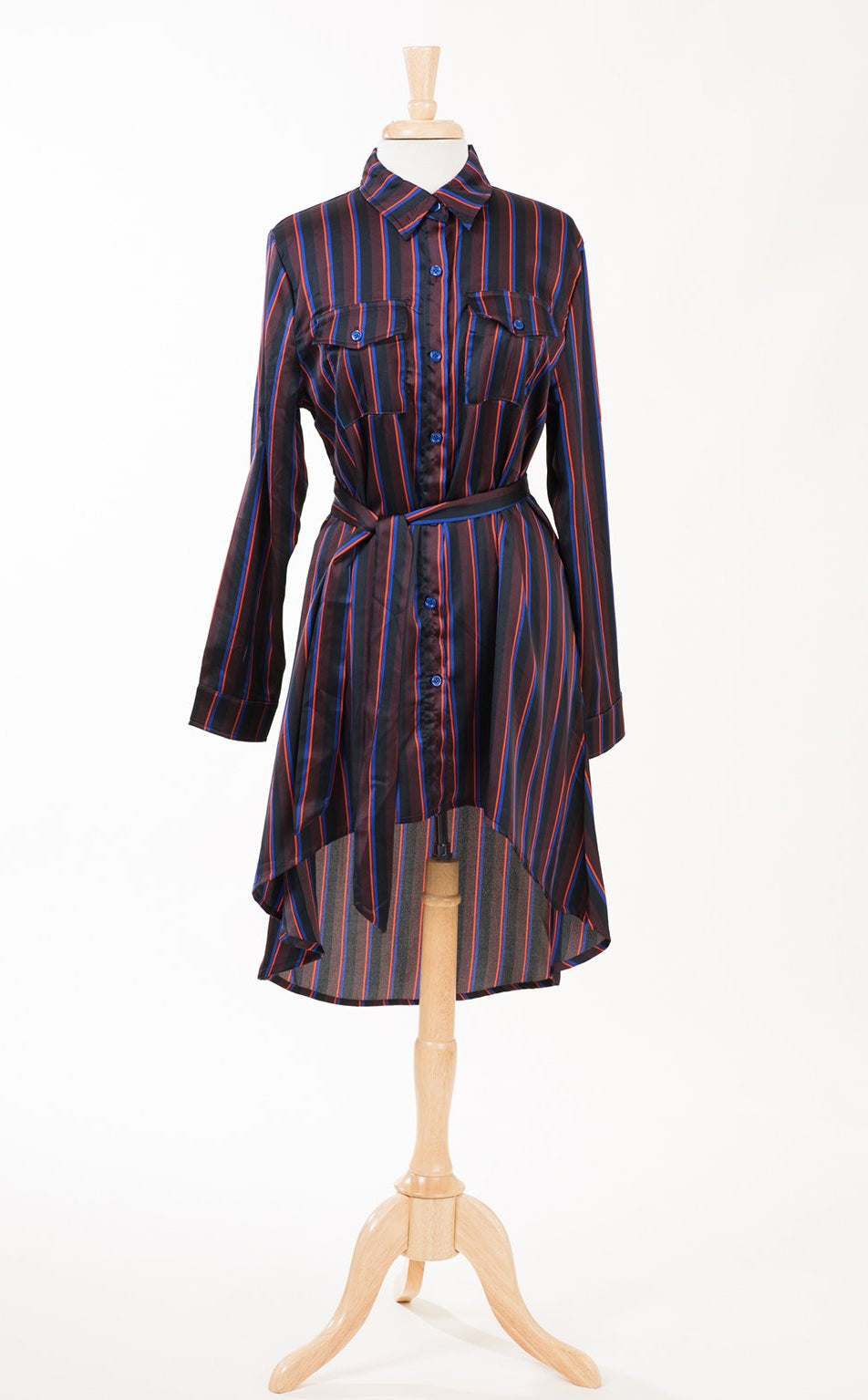 Midnight Striped High-Low Tunic Kabayare