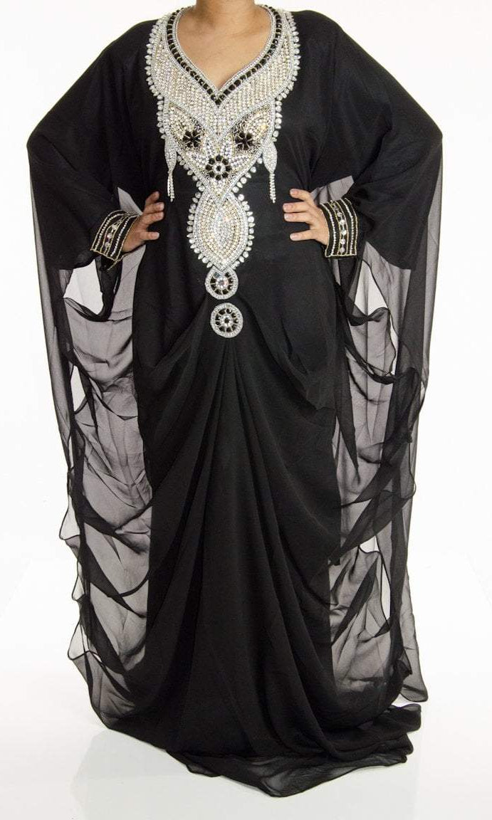 Midnight Swarovski Kaftan Kabayare