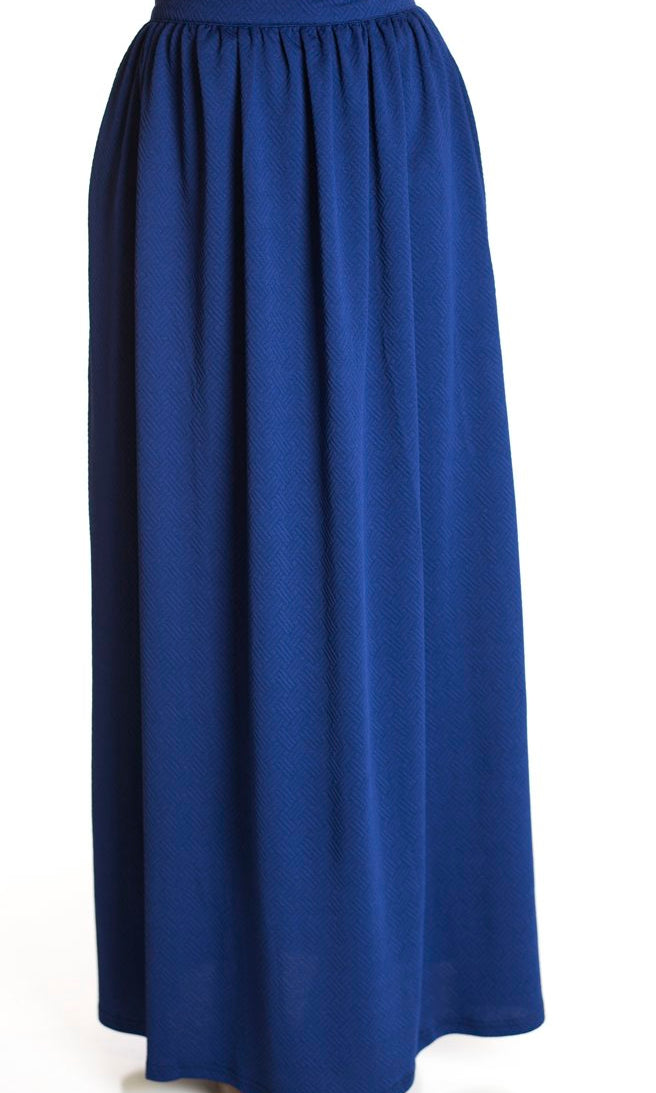 Midnight textured Maxi Skirt Kabayare