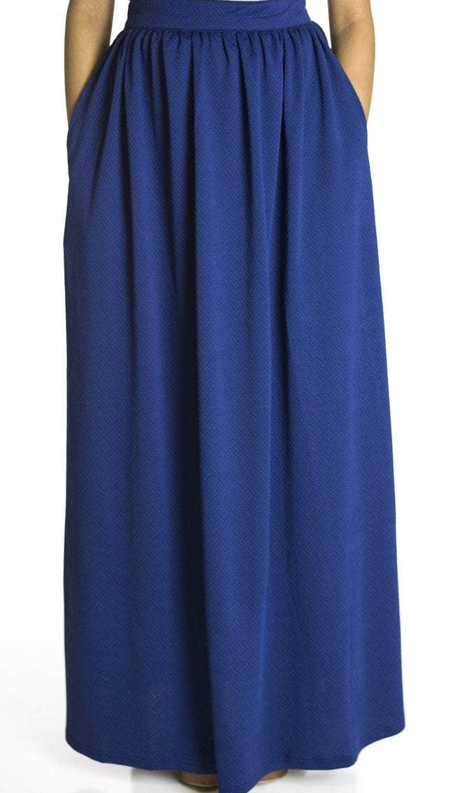 Midnight textured Maxi Skirt Kabayare
