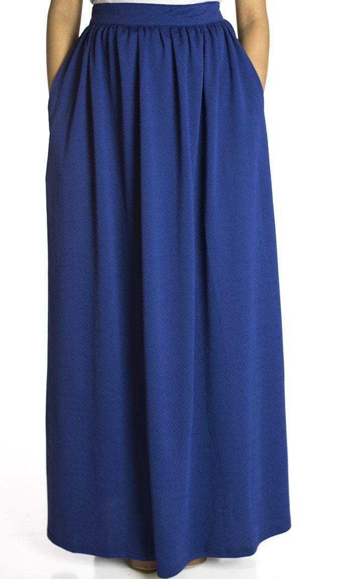 Midnight textured Maxi Skirt Kabayare