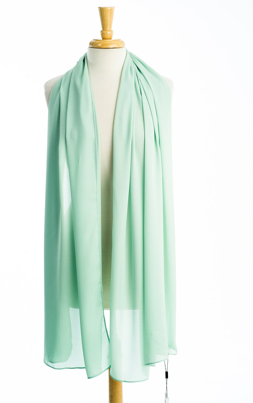 Mint Signature chiffon Hijab Kabayare