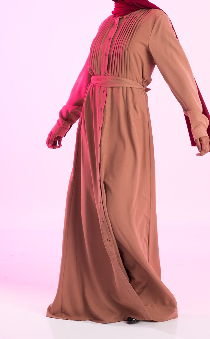 Mocha Button-Down Maxi cardigan Kabayare