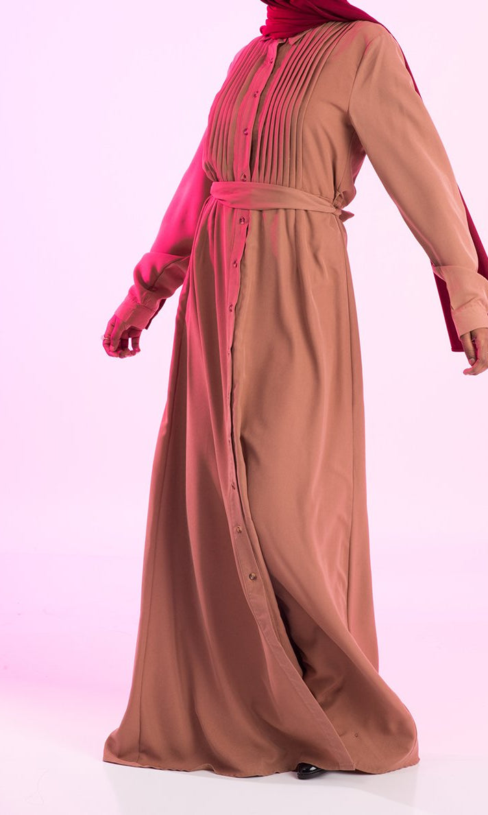 Mocha Button-Down Maxi cardigan Kabayare