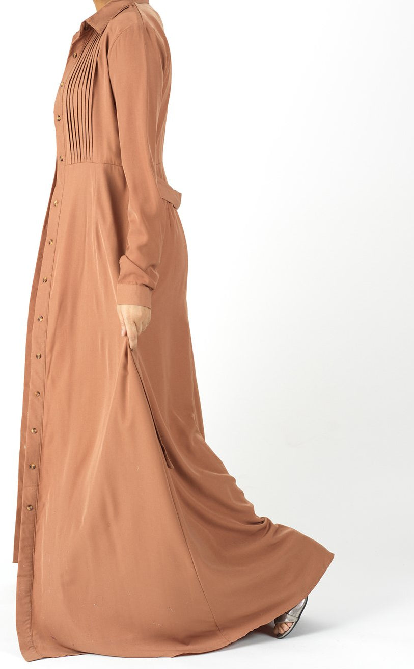 Mocha Button-Down Maxi cardigan Kabayare