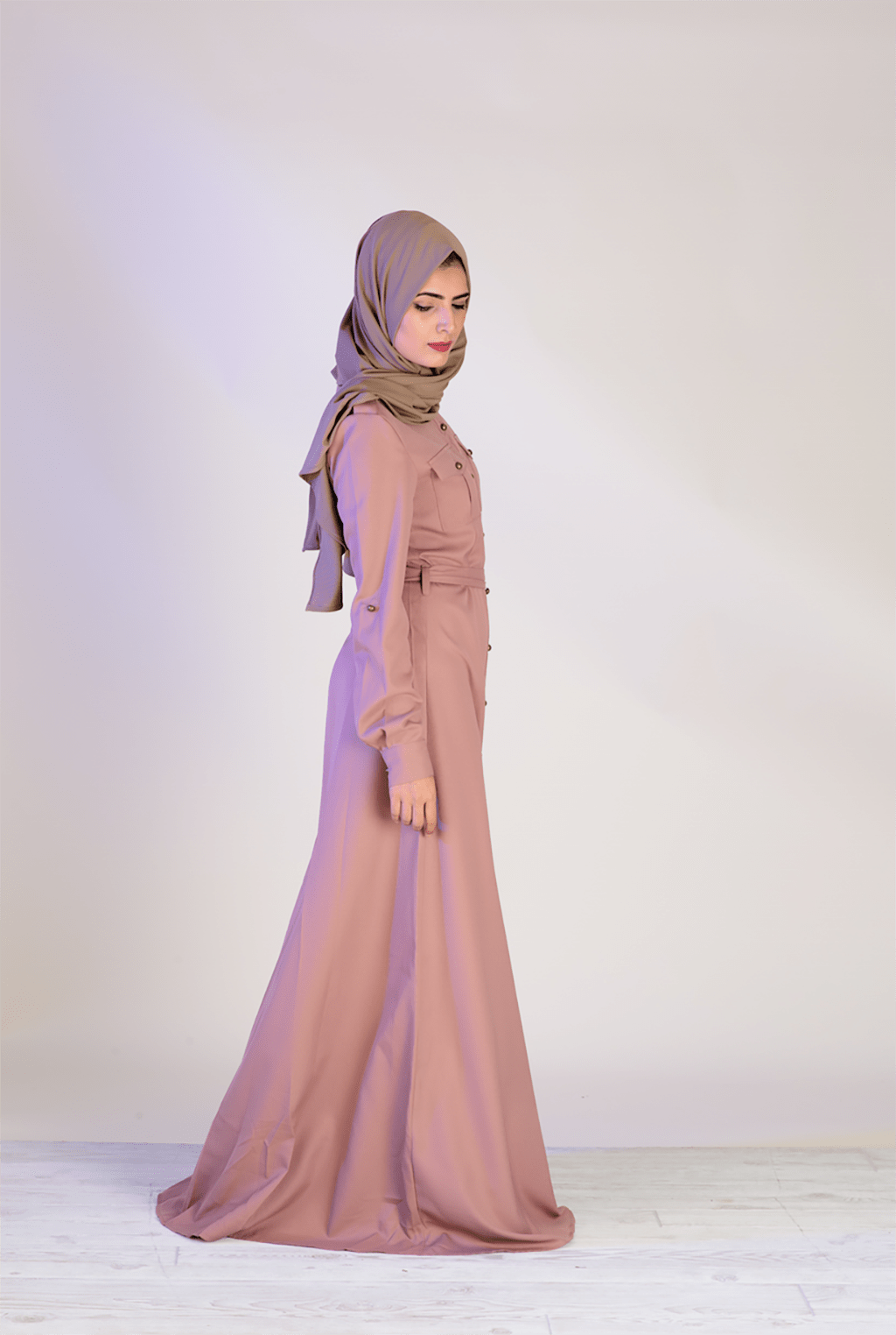 Mocha buttons shirt-dress Kabayare