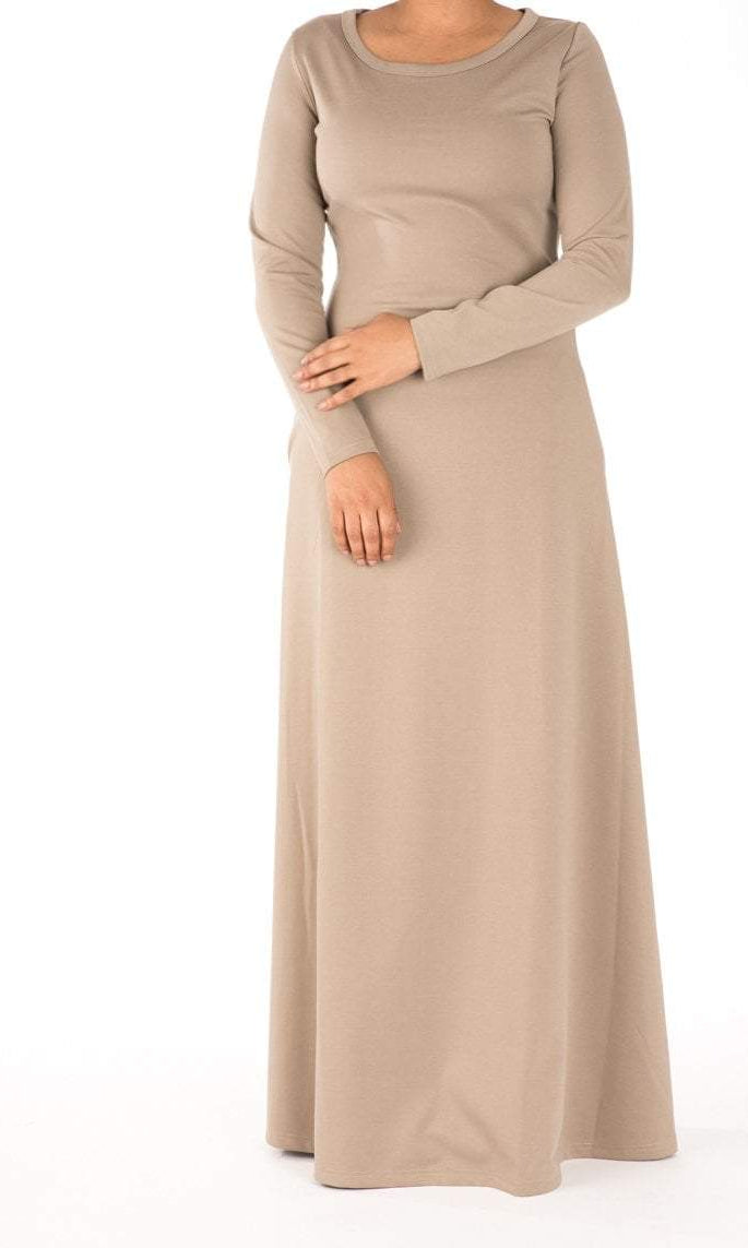 Mocha Modern Cut Dress Kabayare