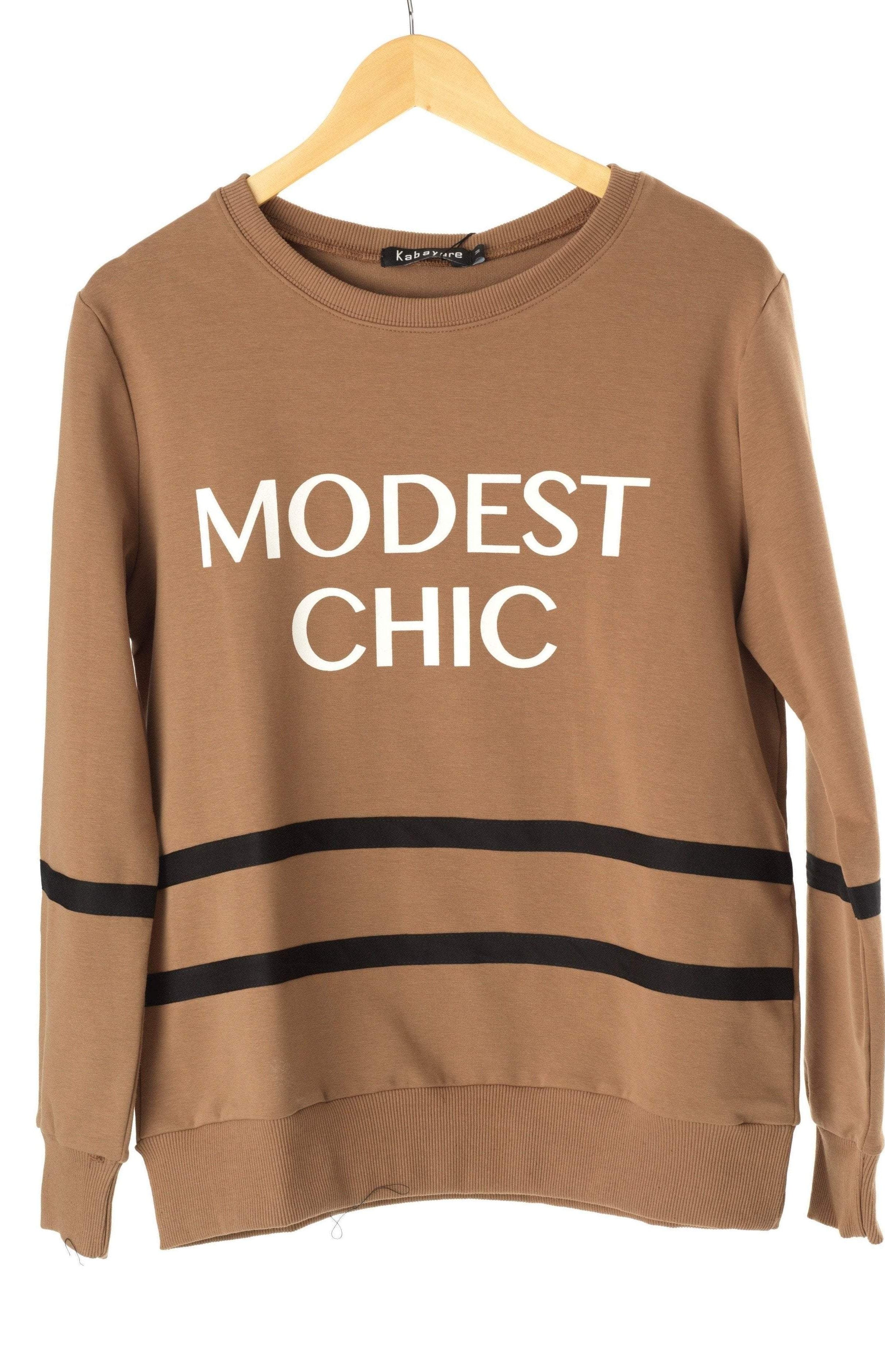 Mocha Modest Chic sweater Kabayare