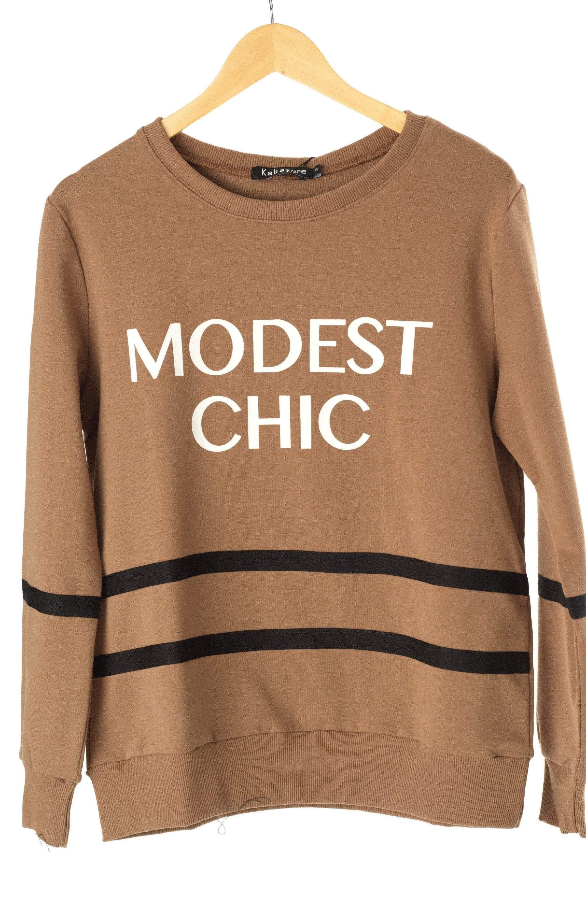 Mocha Modest Chic sweater Kabayare