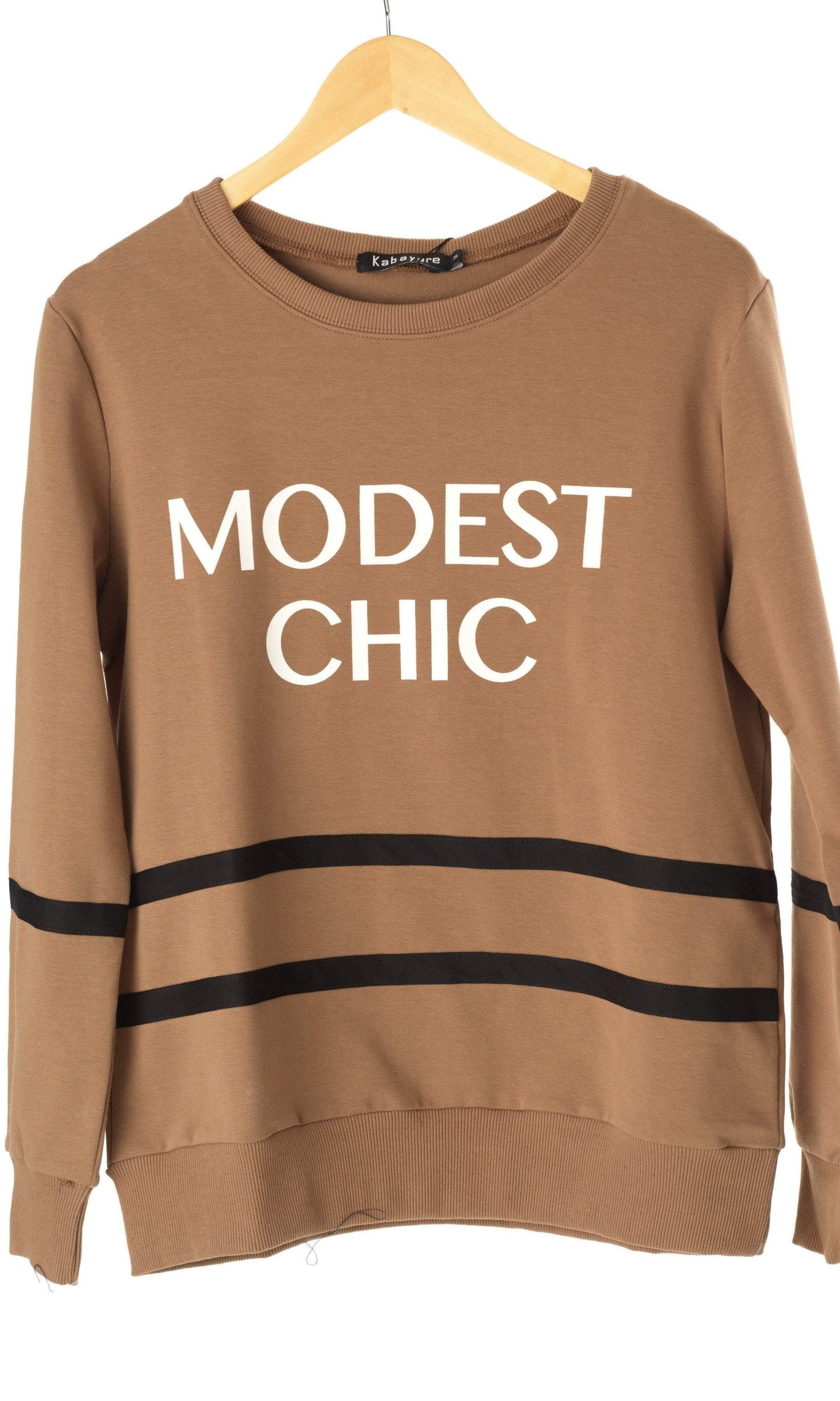 Mocha Modest Chic sweater Kabayare