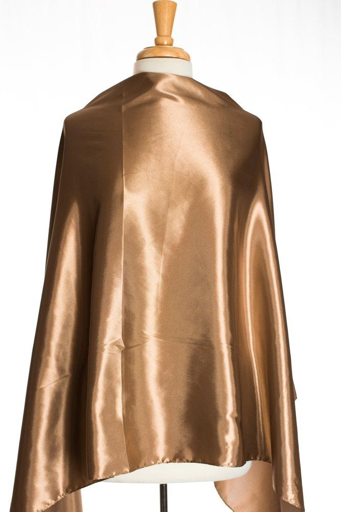 Mocha Satin Silk Hijab Kabayare