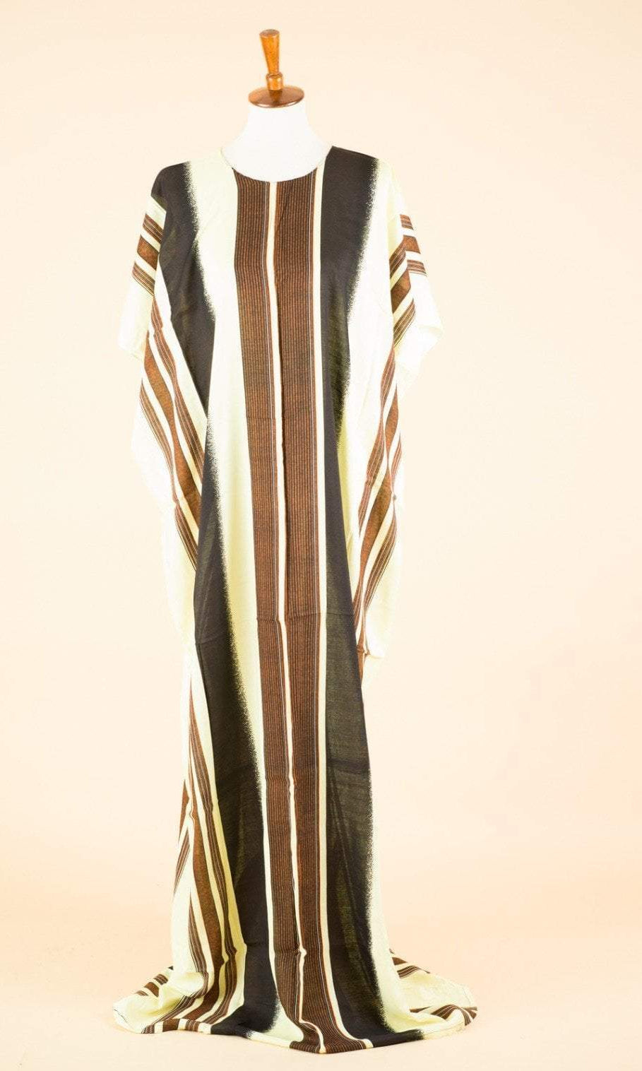 Mocha sawacil print bati dress Kabayare