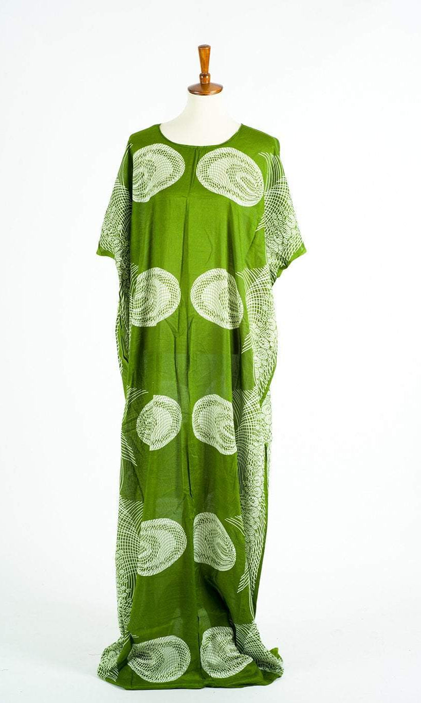 Money Green pattern bati dress Kabayare