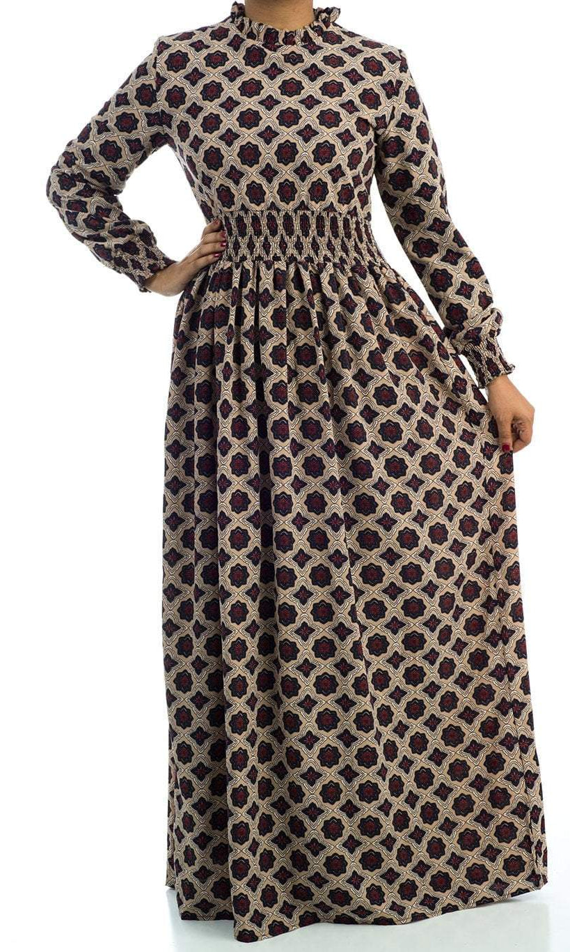 Moroccan scrunched maxi dress Kabayare