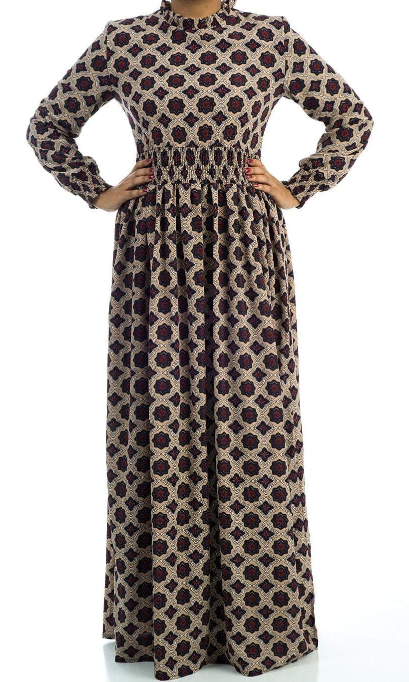 Moroccan scrunched maxi dress Kabayare