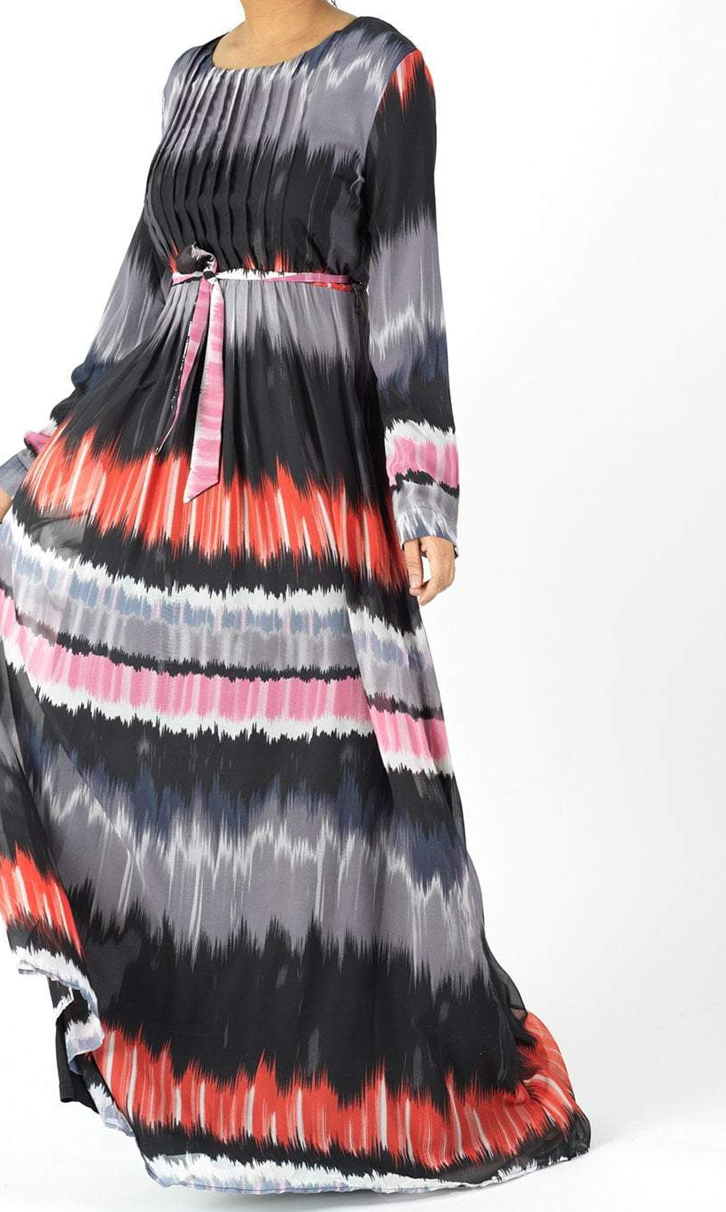 Multi-color long sleeve Maxi dress Kabayare