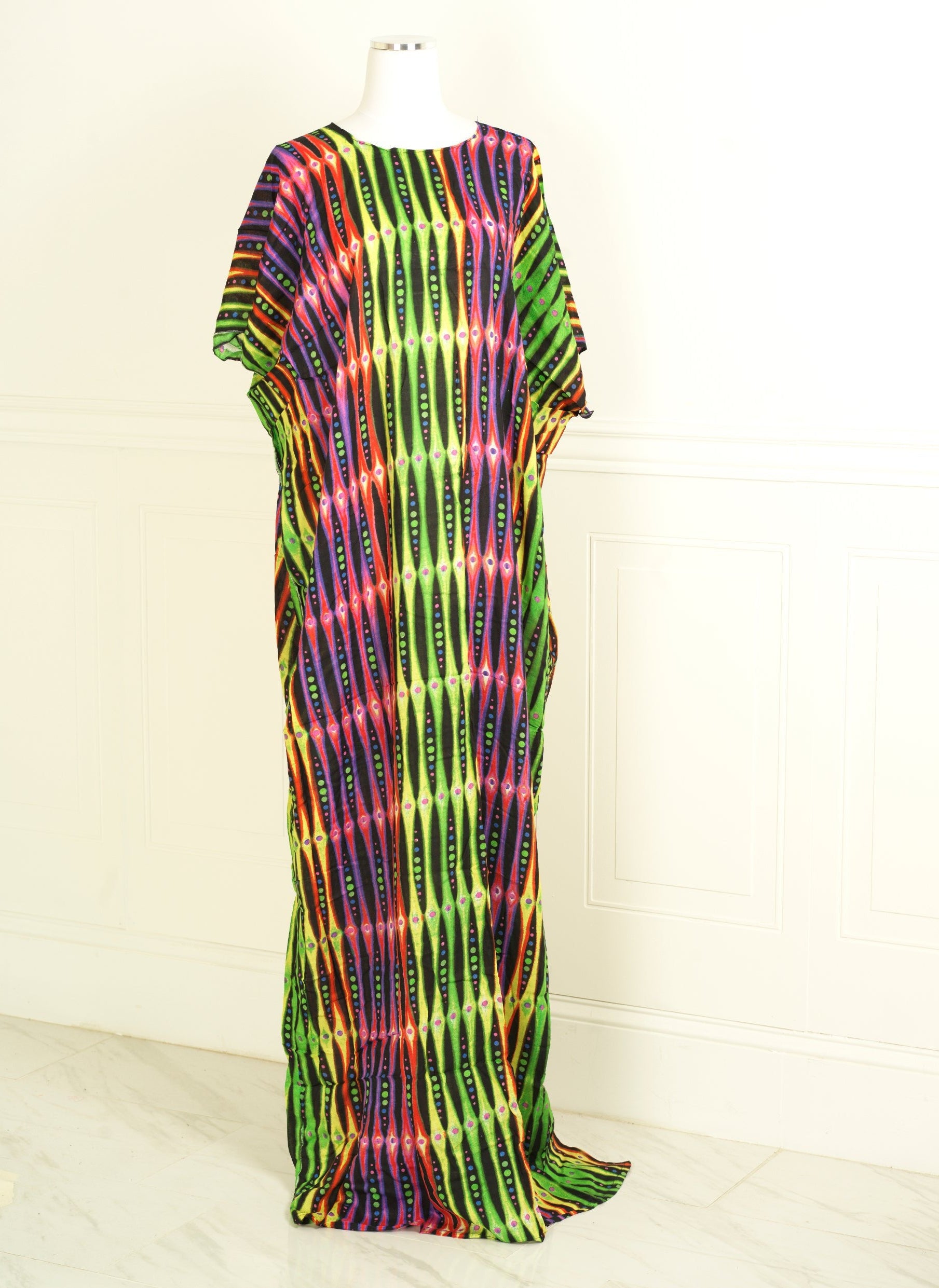 Multi hues print bati dress KF