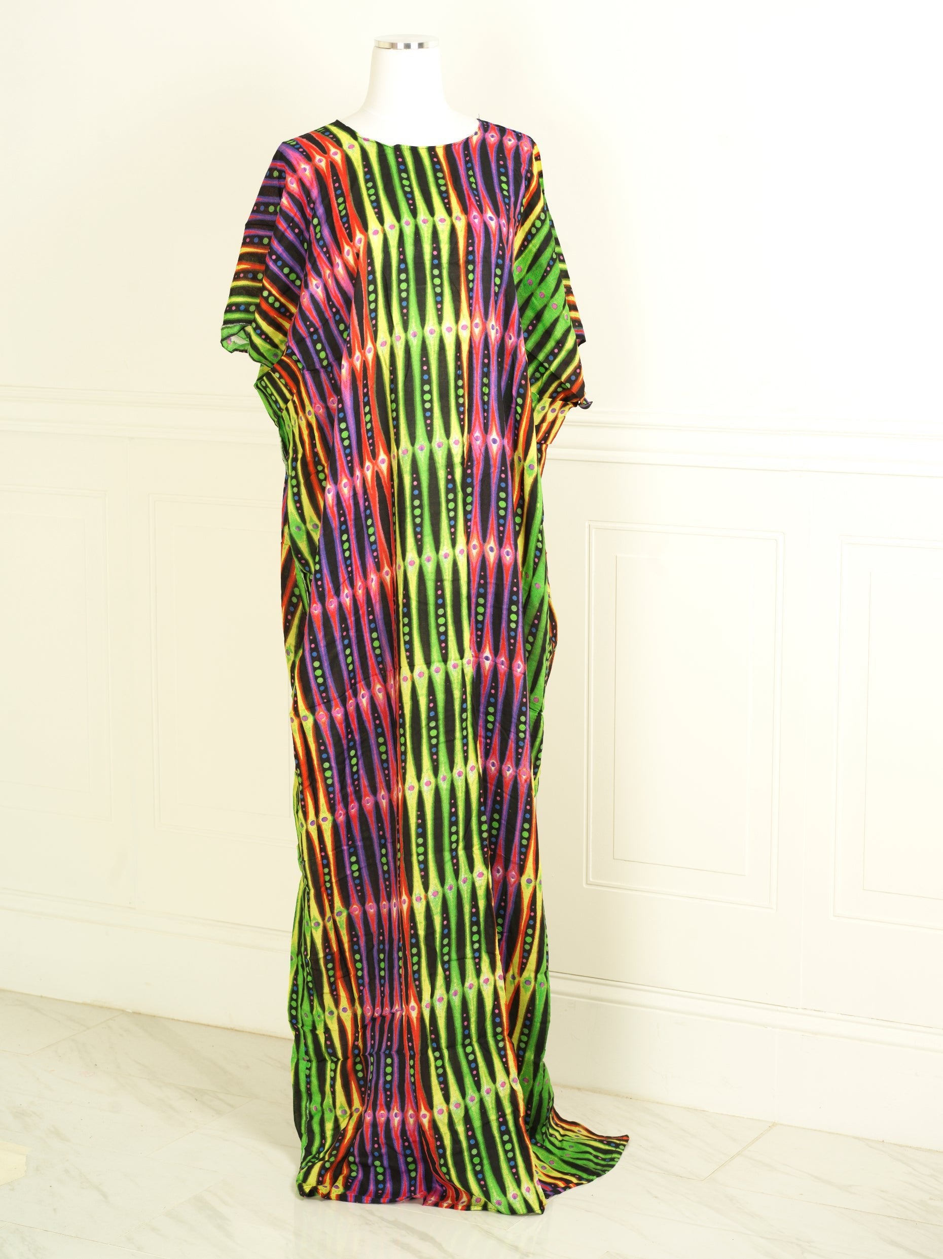 Multi hues print bati dress KF