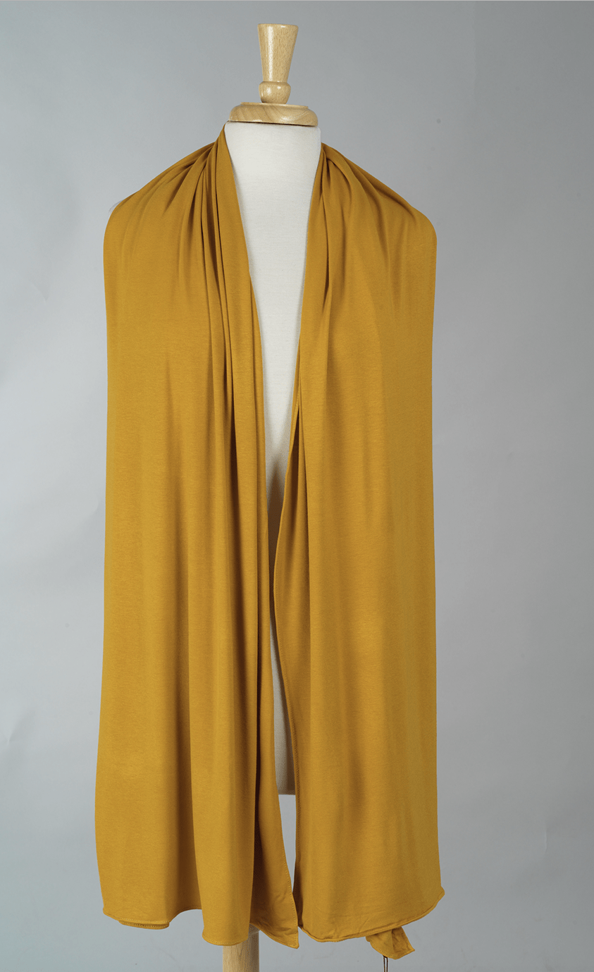 Mustard Premium jersey hijab Kabayare