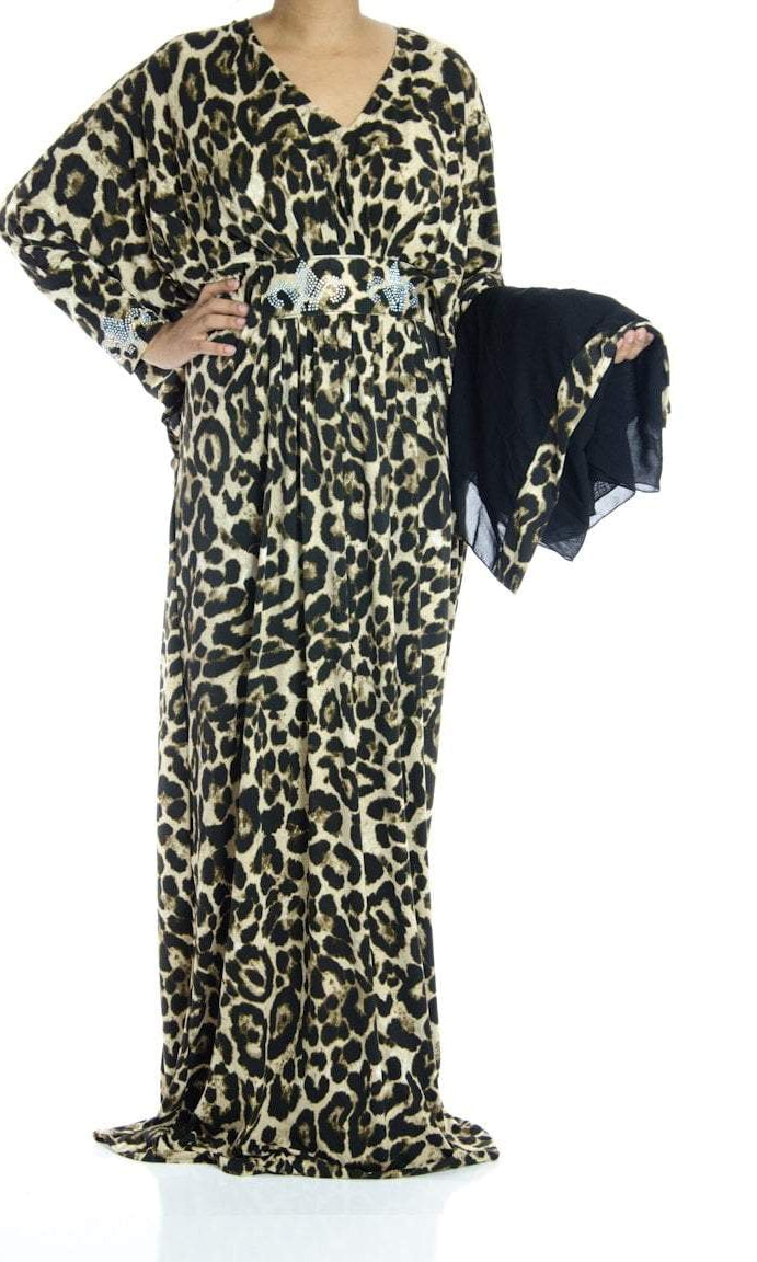 Naima Butterfly Jersey Abaya Kabayare