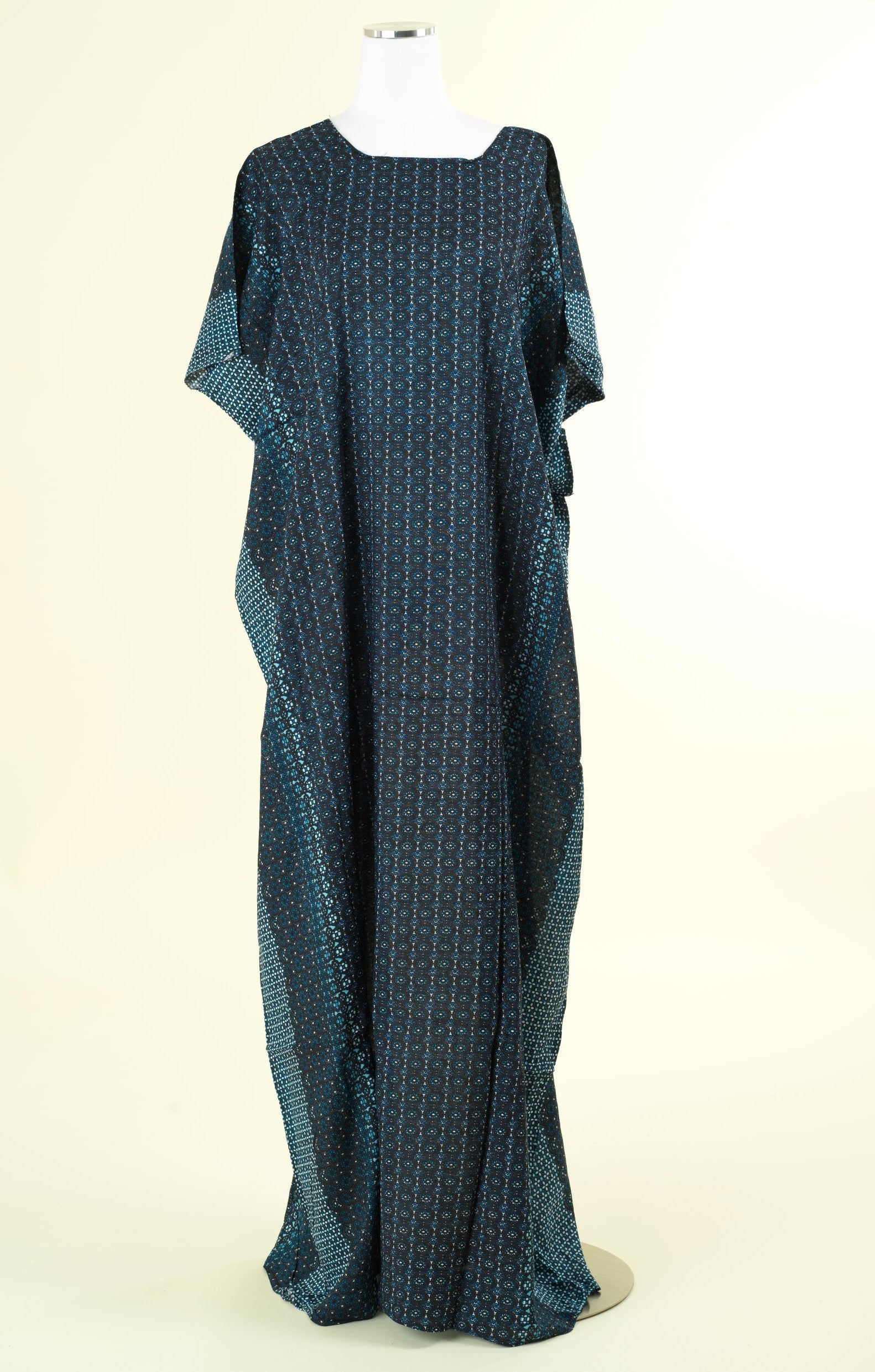 Nasra Navy floral bati dress Kabayare