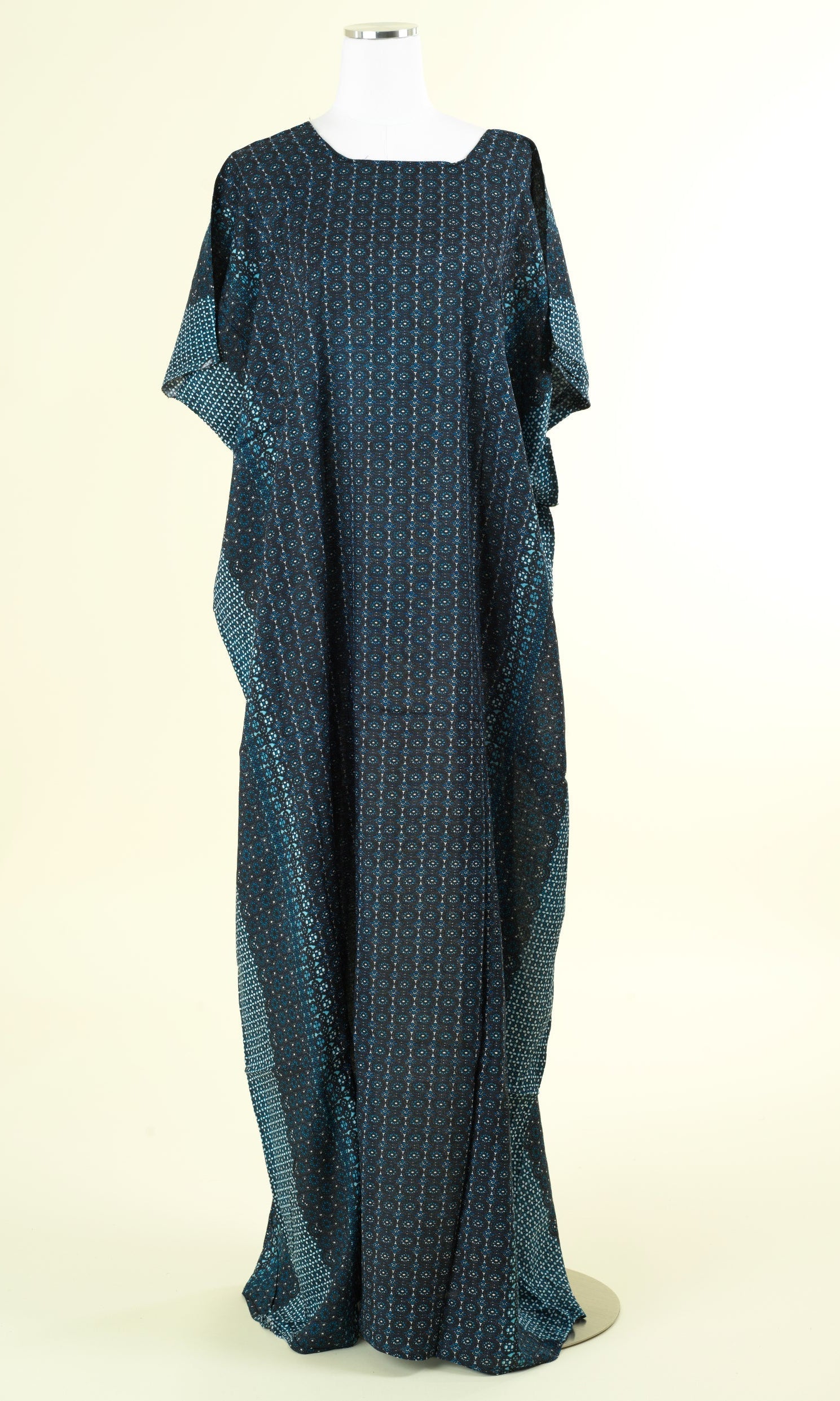 Nasra Navy floral bati dress Kabayare