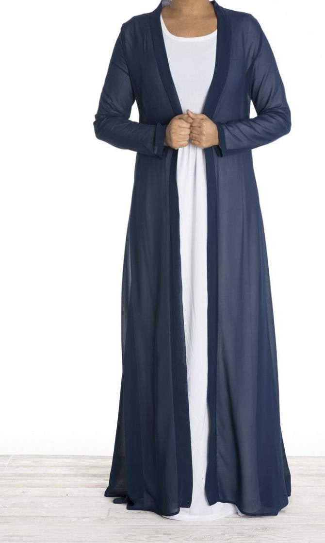 Navy Basic Maxi Cardigan Kabayare