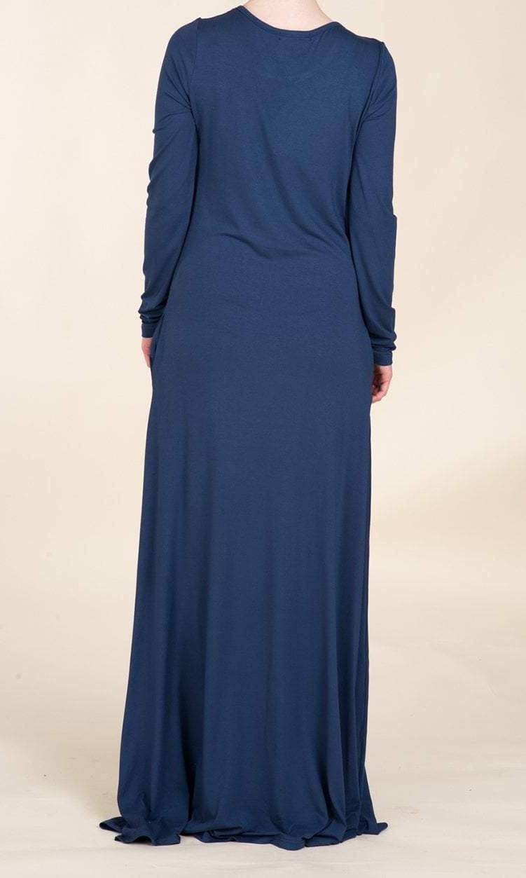 Navy Blue Cotton Candy Dress Kabayare