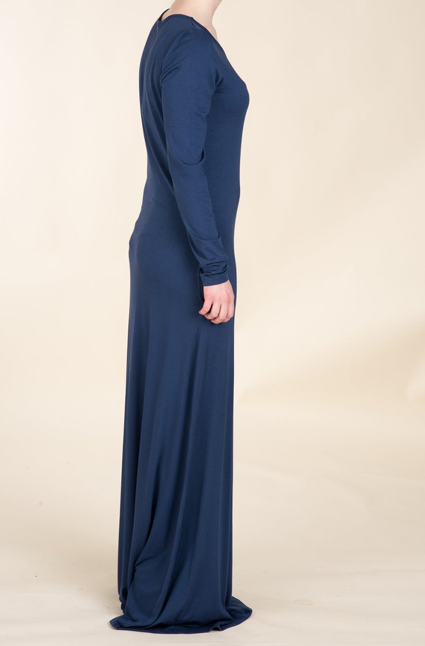 Navy Blue Cotton Candy Dress Kabayare