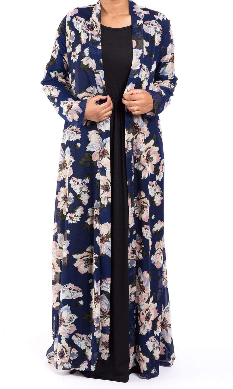 Navy Gardenia Maxi Cardigan Kabayare