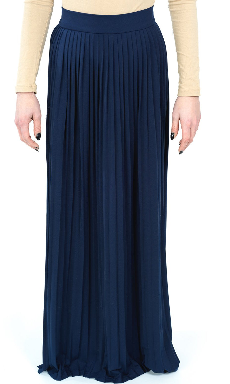Navy Milk silk maxi Skirt Kabayare