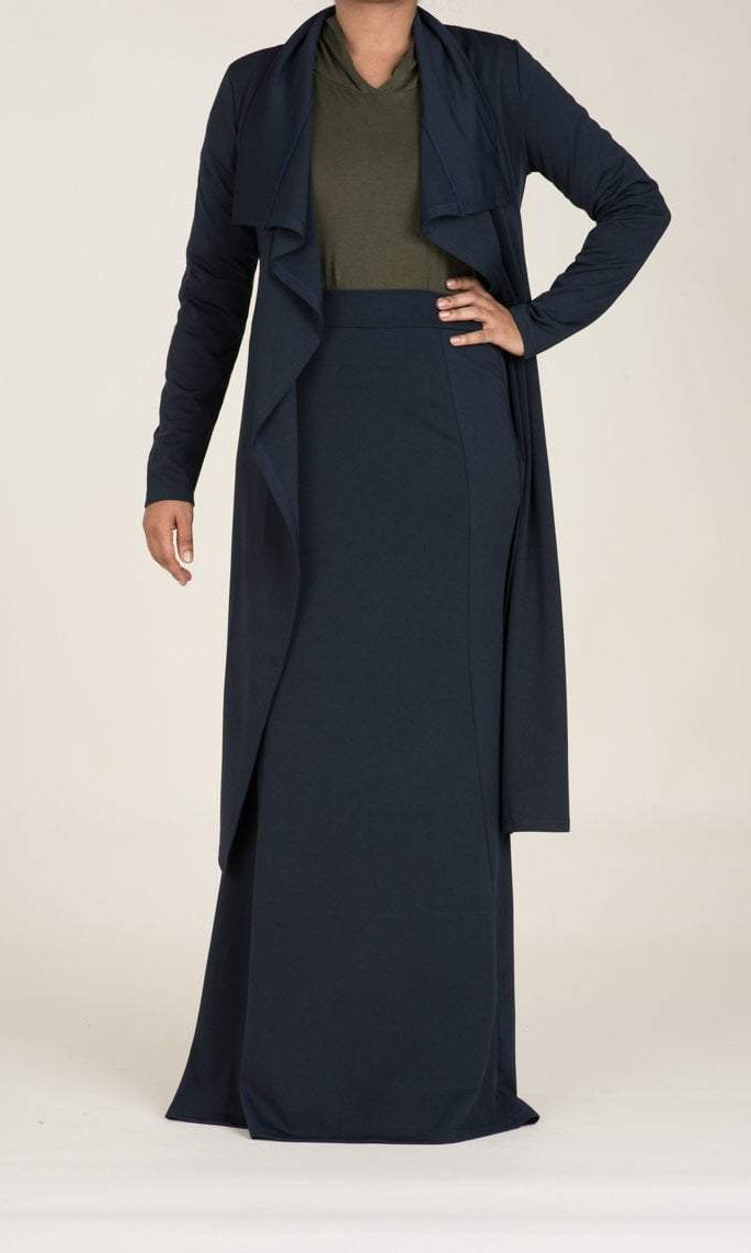 Navy Pencil Skirt Kabayare