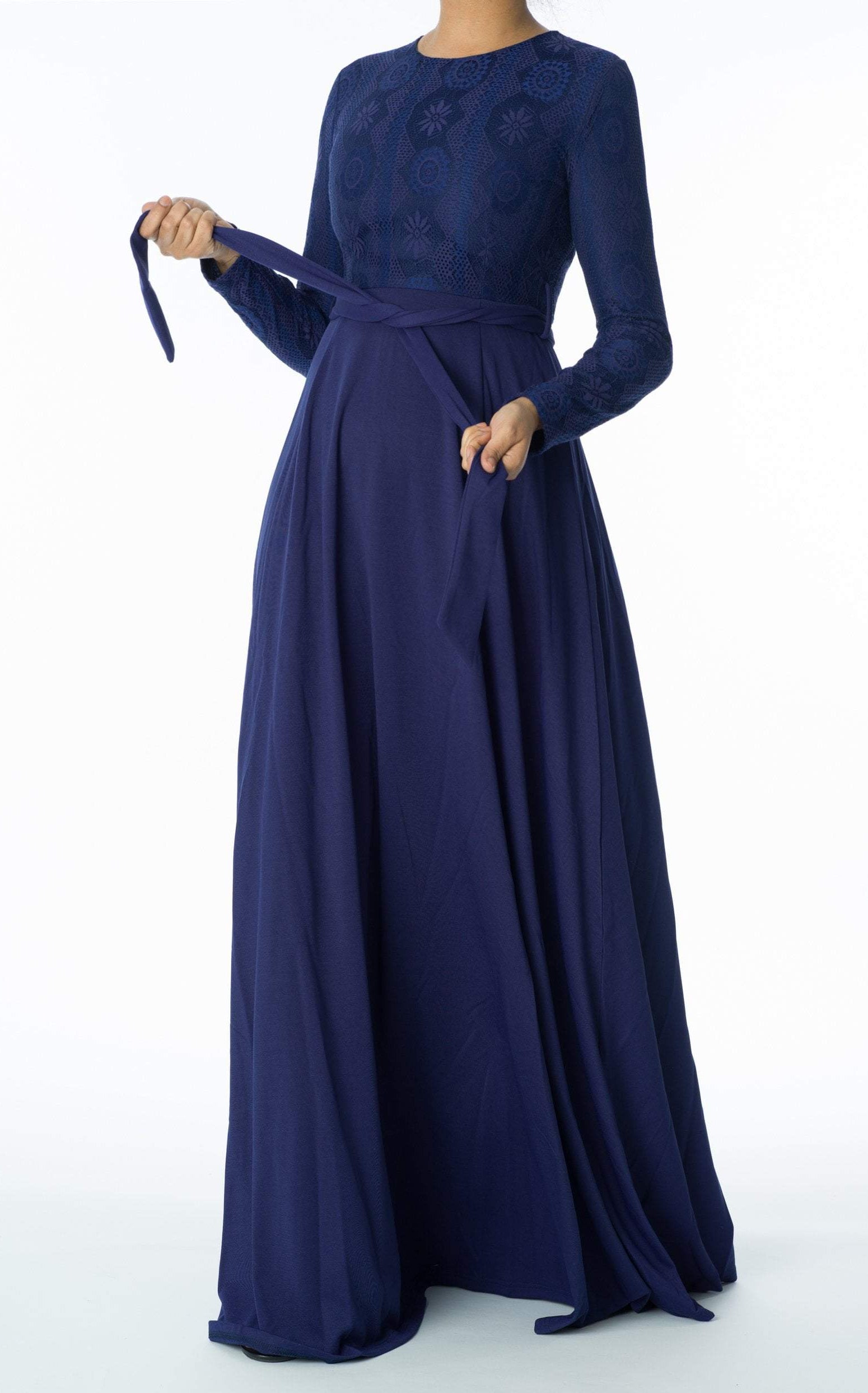 Navy reema maxi dress Kabayare