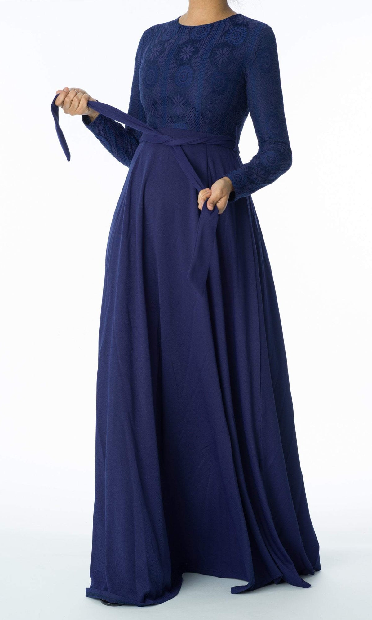 Navy reema maxi dress Kabayare