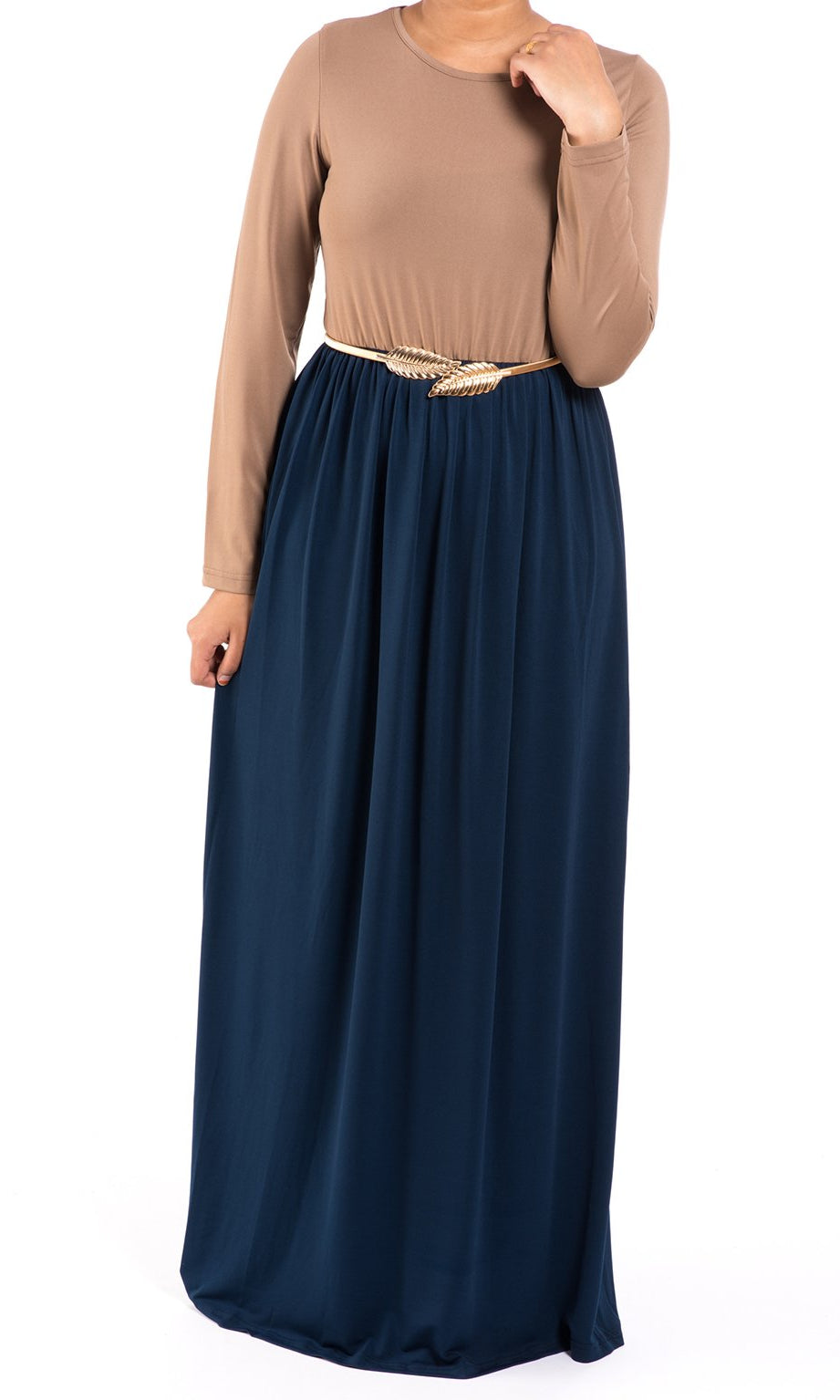 Navy rose two-tone maxi dress Kabayare