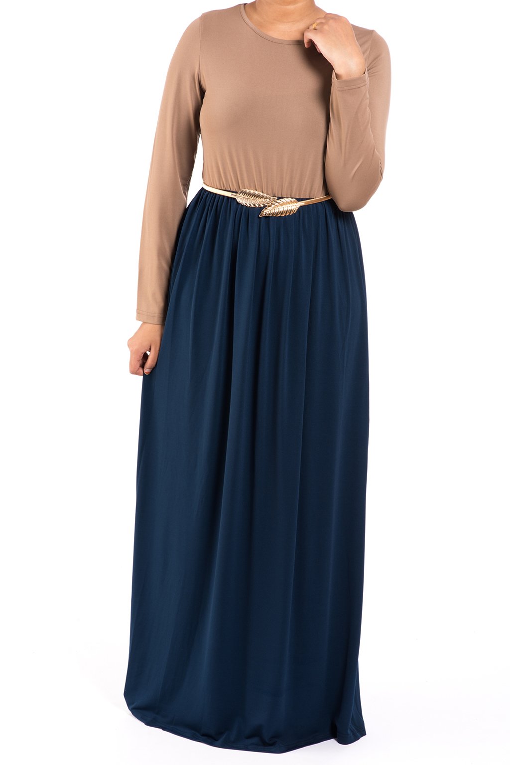 Navy rose two-tone maxi dress Kabayare