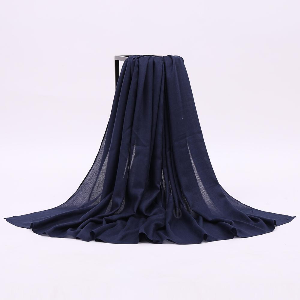 Navy Solid Viscose hijab Kabayare