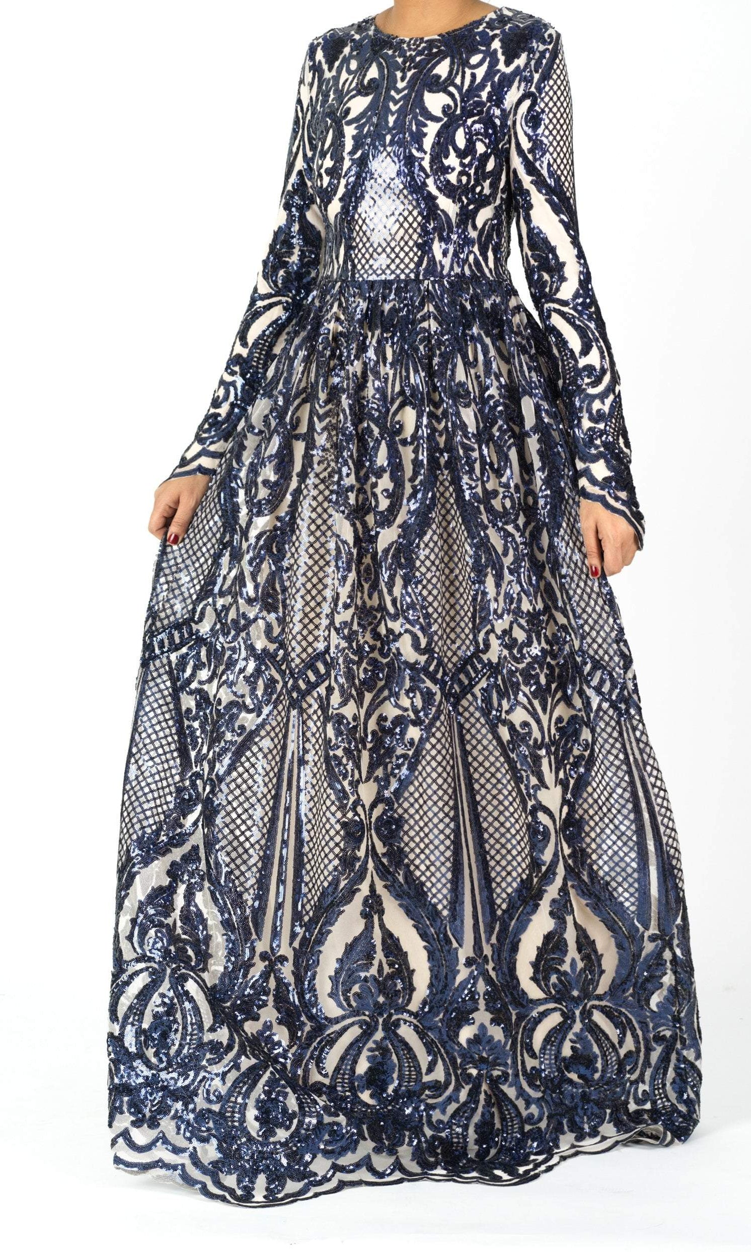 Navy sophisticated Gown Kabayare
