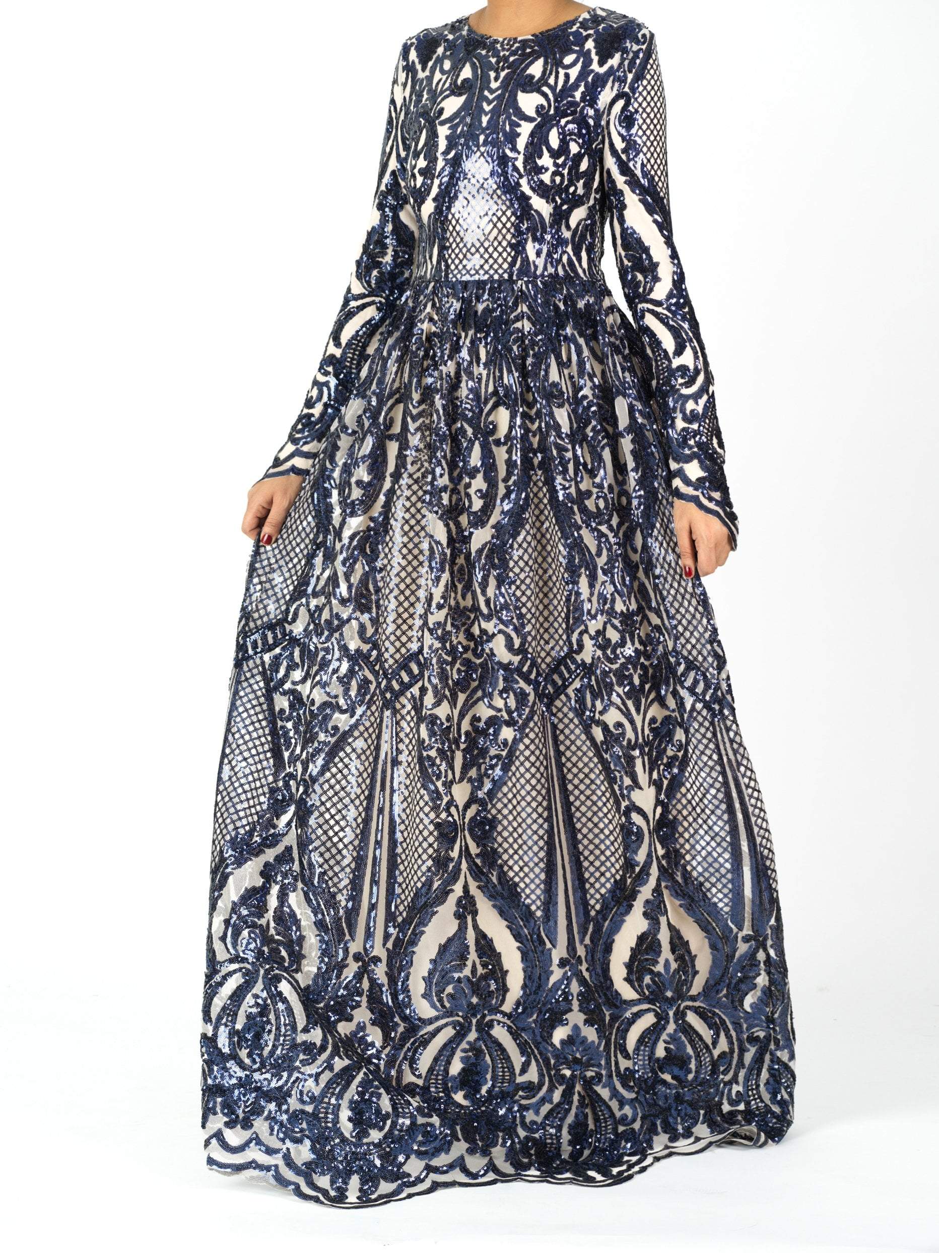 Navy sophisticated Gown Kabayare
