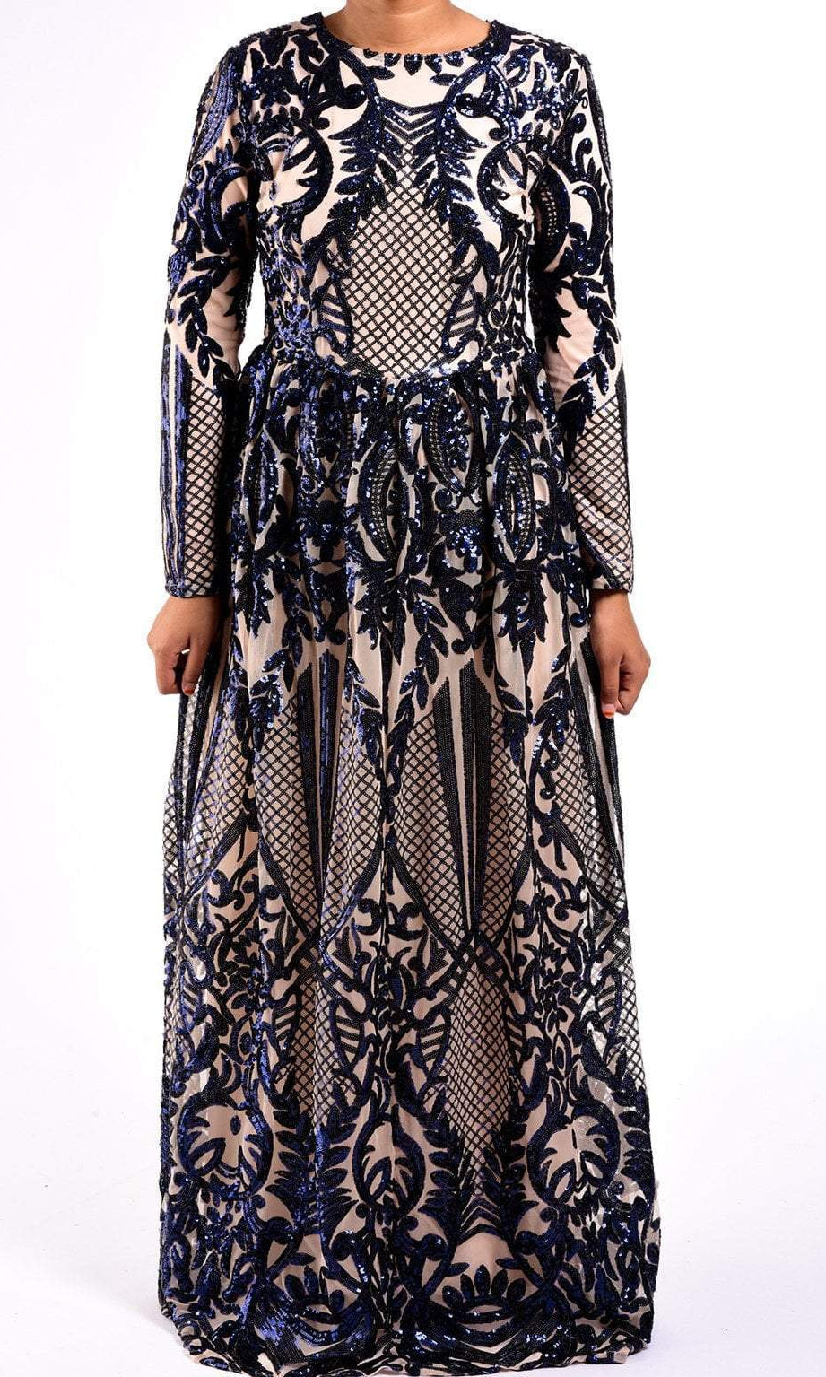 Navy sophisticated Gown Kabayare