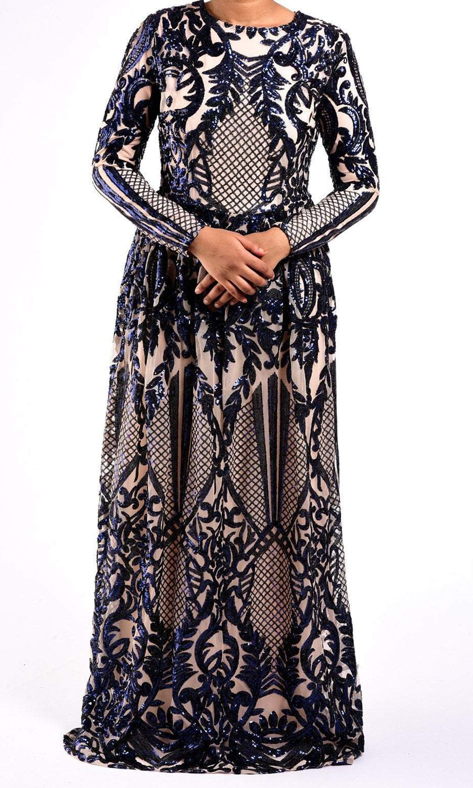 Navy sophisticated Gown Kabayare