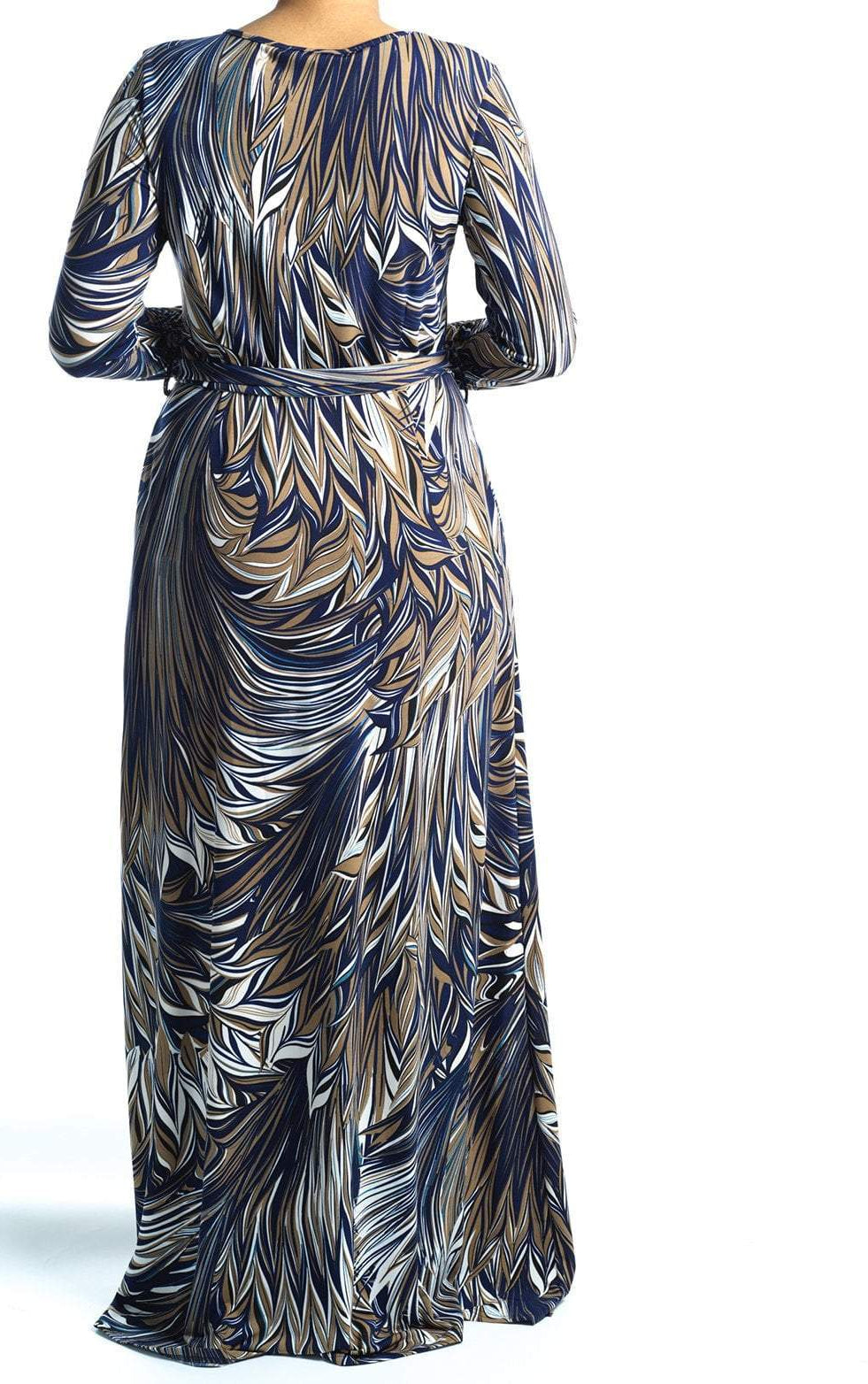 Navy Tamara Maxi Print Dress Kabayare